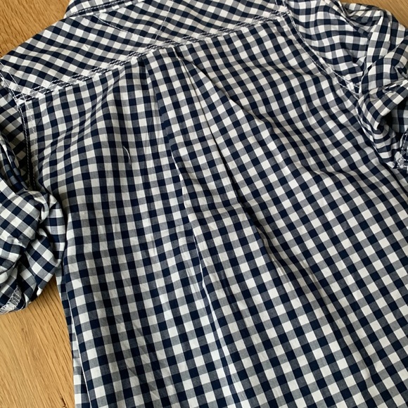TOMMY HILFIGER Toddler Gingham Navy Button Down Shirt - Picture 5 of 6